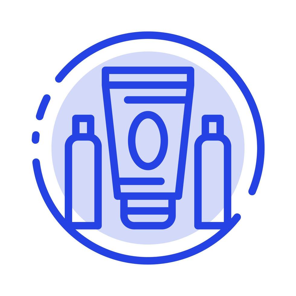 Sport Cream Medical Healthcare Blue Dotted Line Line Icon vector