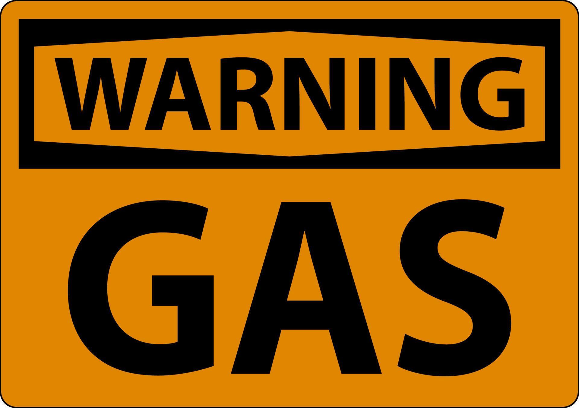 Warning Flammable Sign GAS On White Background 14461535 Vector Art at