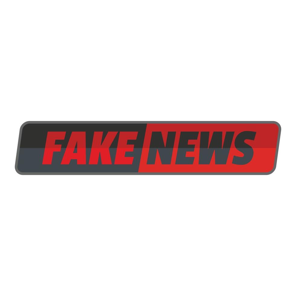 Fake news icon, flat style. vector