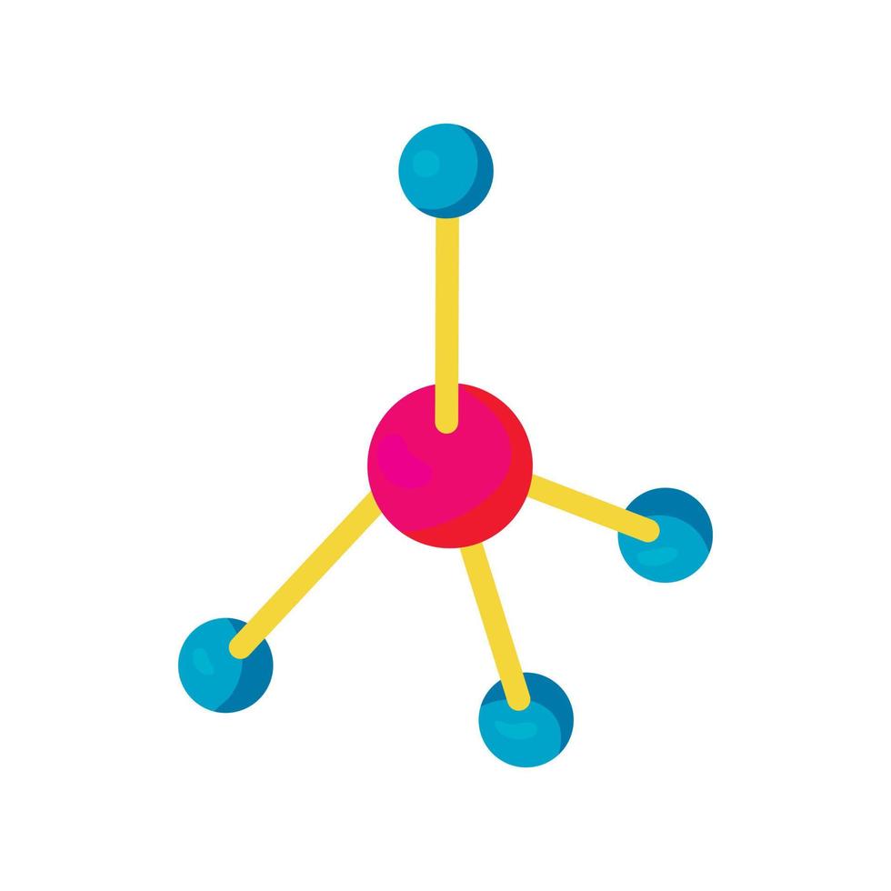 Molecule icon in cartoon style vector