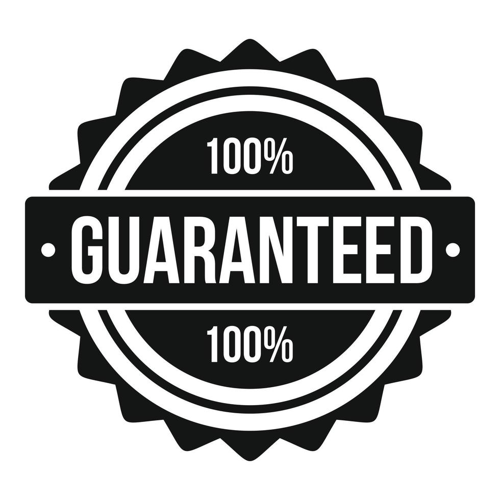 Guaranteed logo, simple style. vector