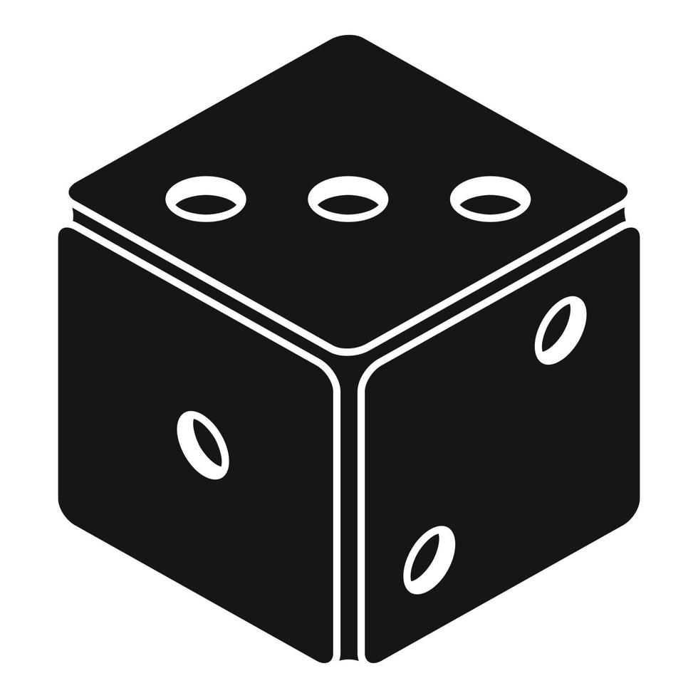 Small dice icon, simple style vector