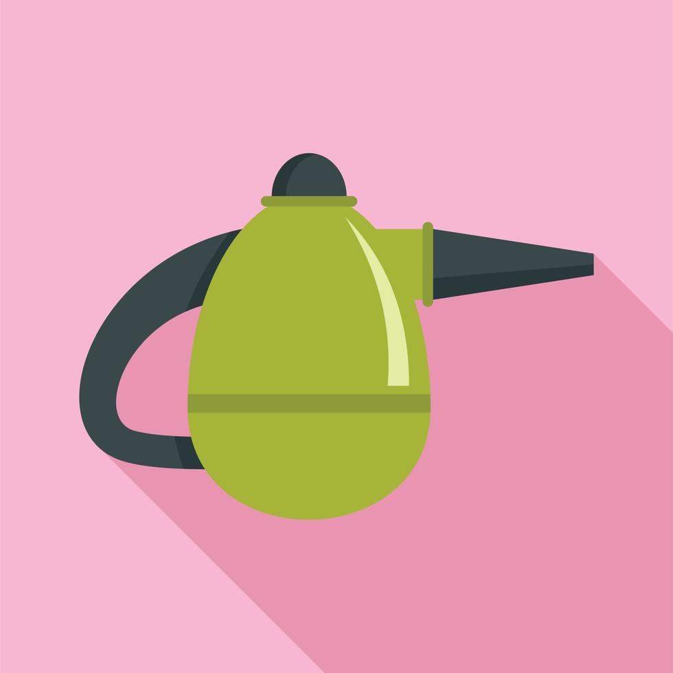 Small hand vacuum cleaner icon, flat style vector
