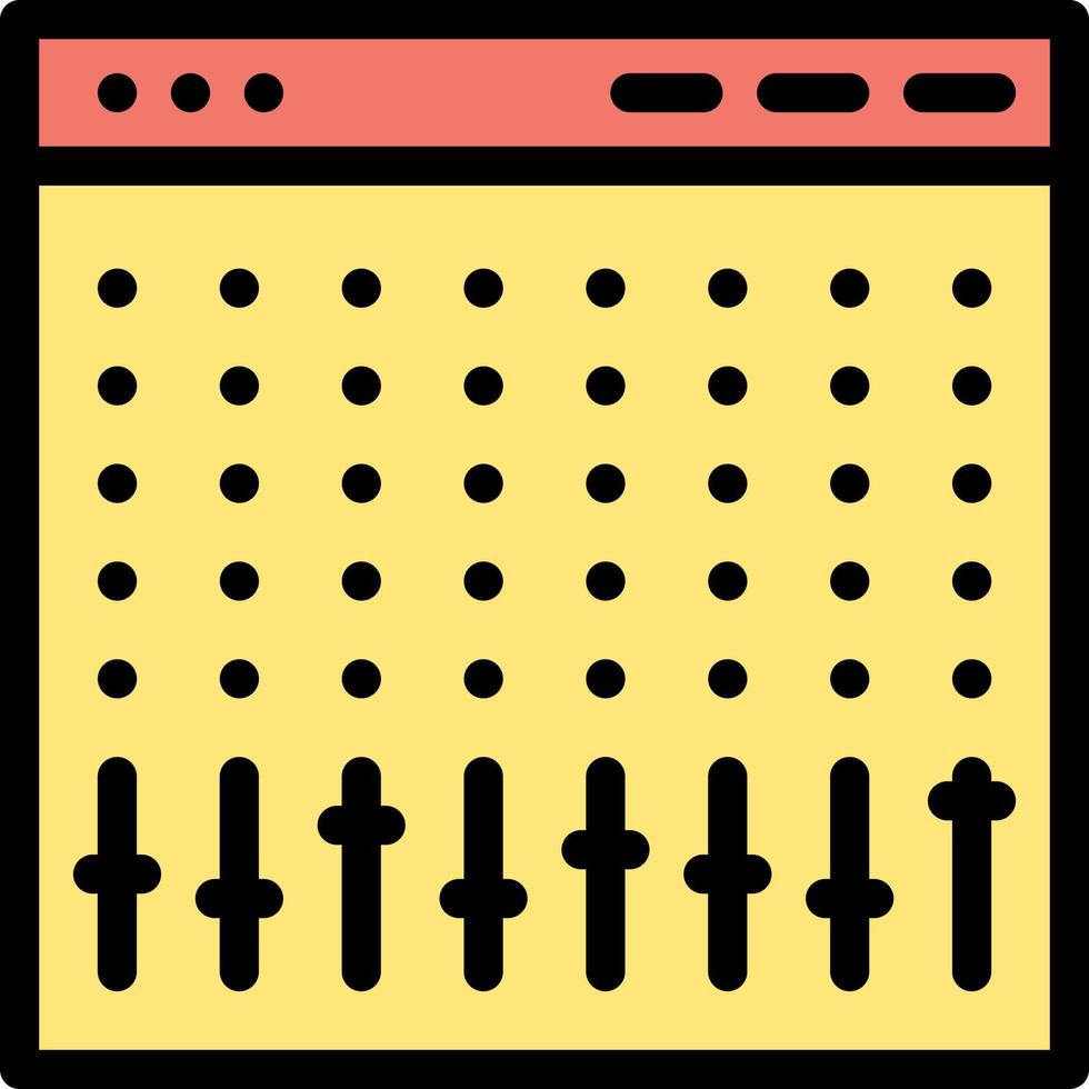 Console Control Controller Hardware Mixer  Flat Color Icon Vector icon banner Template