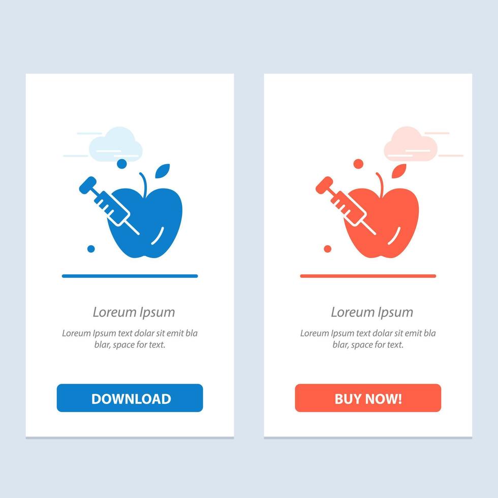 Apple Gravity Science  Blue and Red Download and Buy Now web Widget Card Template vector