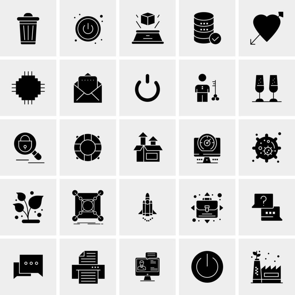 25 iconos de negocios universales vector ilustración de icono creativo para usar en proyectos relacionados con la web y dispositivos móviles