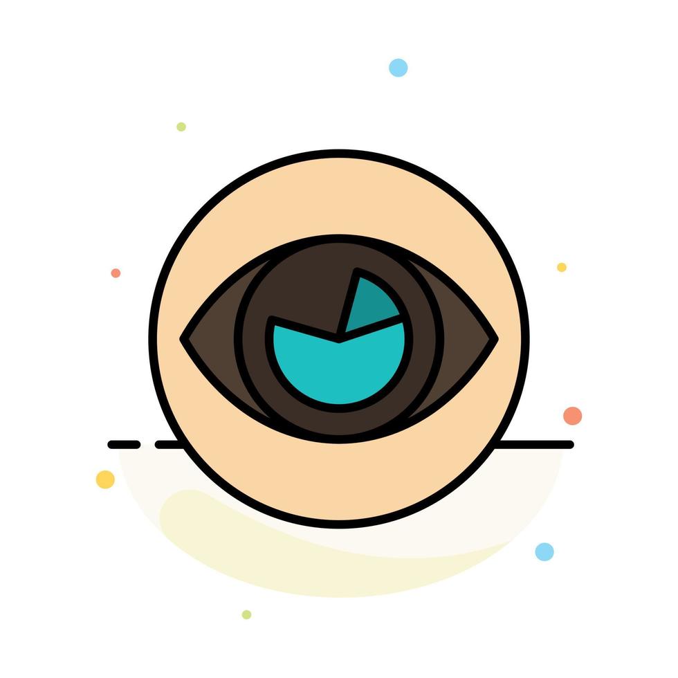 Vision Eye View Reality Look Abstract Flat Color Icon Template vector