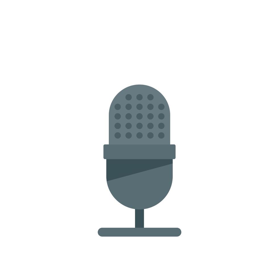 Studio microphone icon, flat style vector