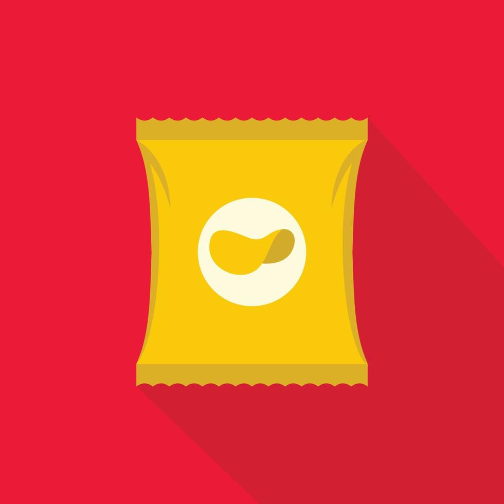 Chips icon, flat style vector