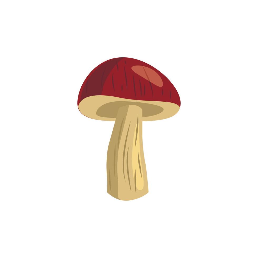 Mushroom icon, cartoon style vector