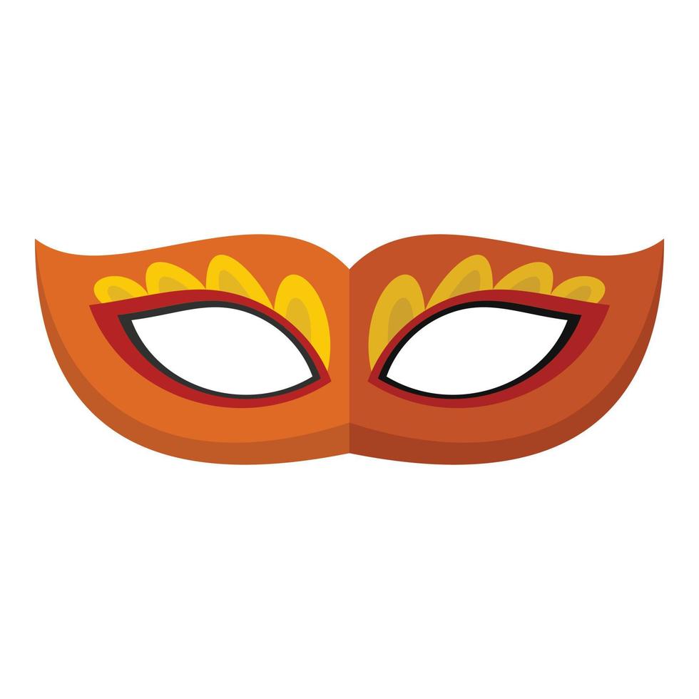 Feather mask icon, flat style vector