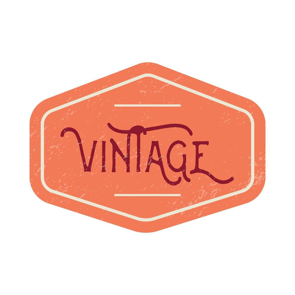 Vintage red label vector