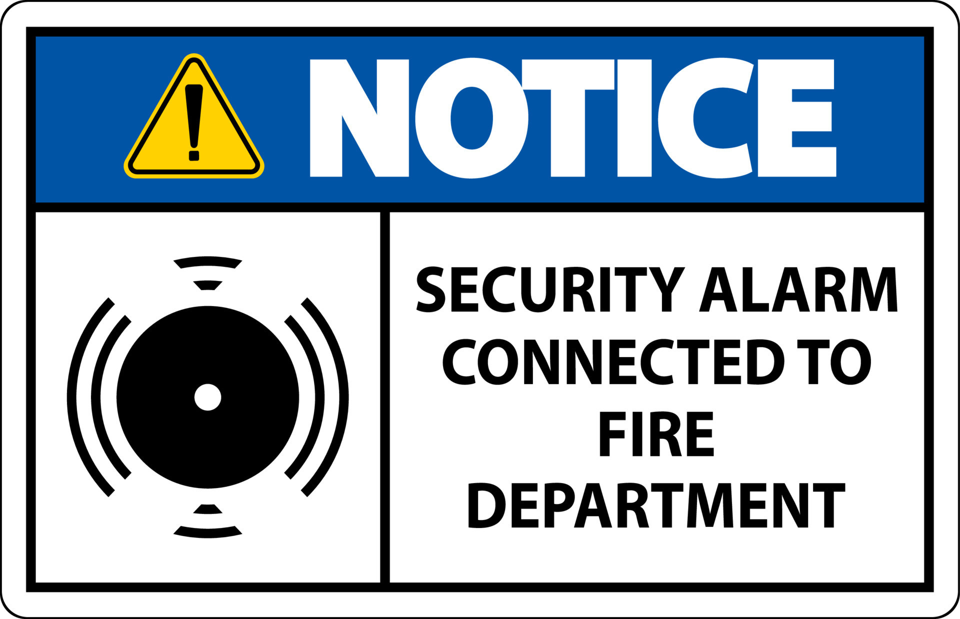 Security Alarm Sign Security Alarm Connected To Fire Department