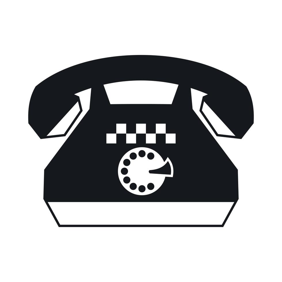 Taxi phone icon, simple style vector