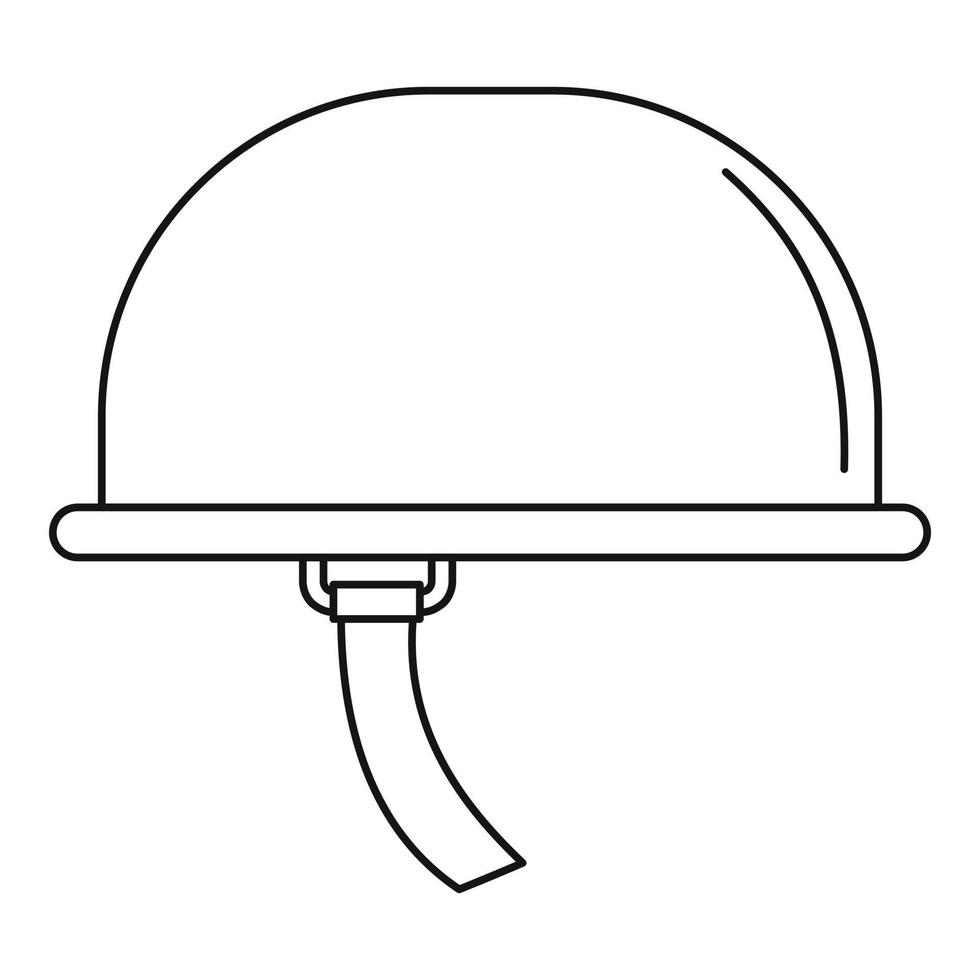 icono de casco de escalada, estilo de contorno vector