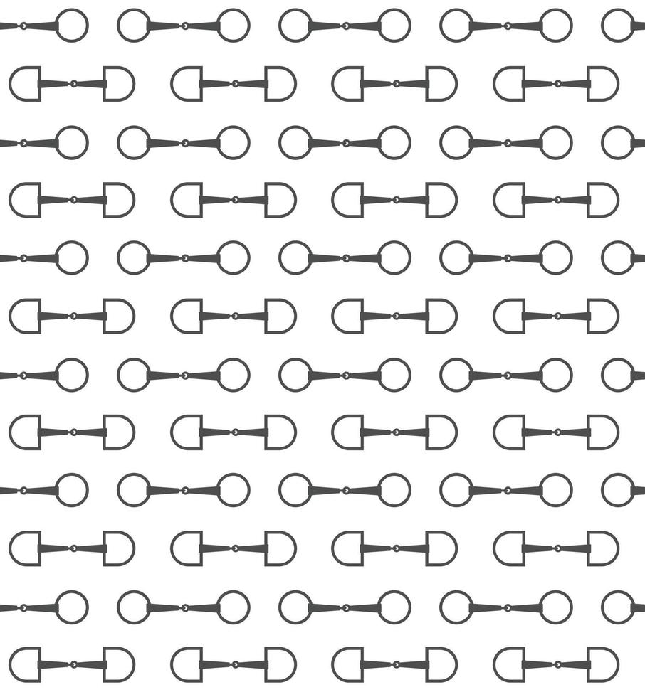 Vector seamless pattern of horse equestrian bit