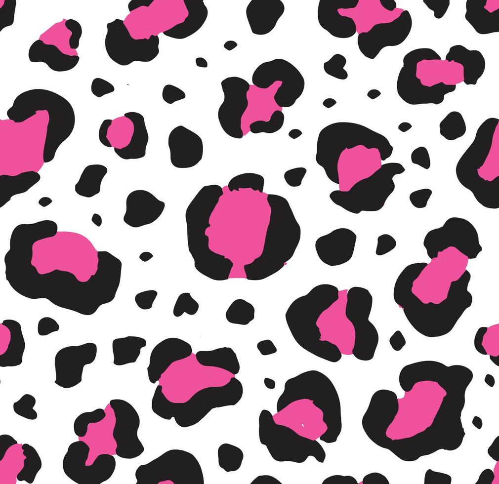 Vector seamless pattern of leopard fur print