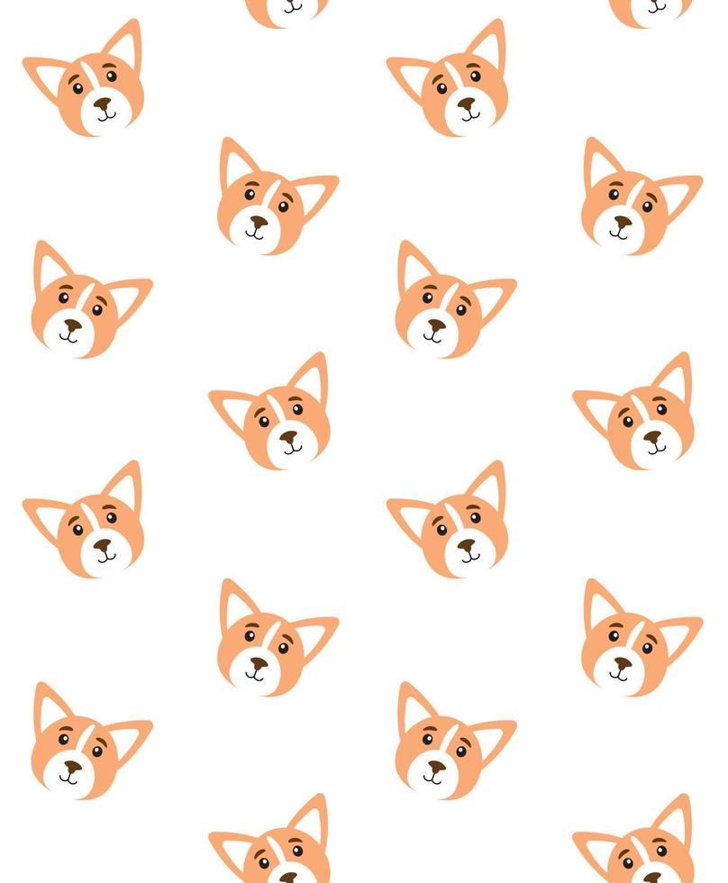 Seamless pattern of corgi vector