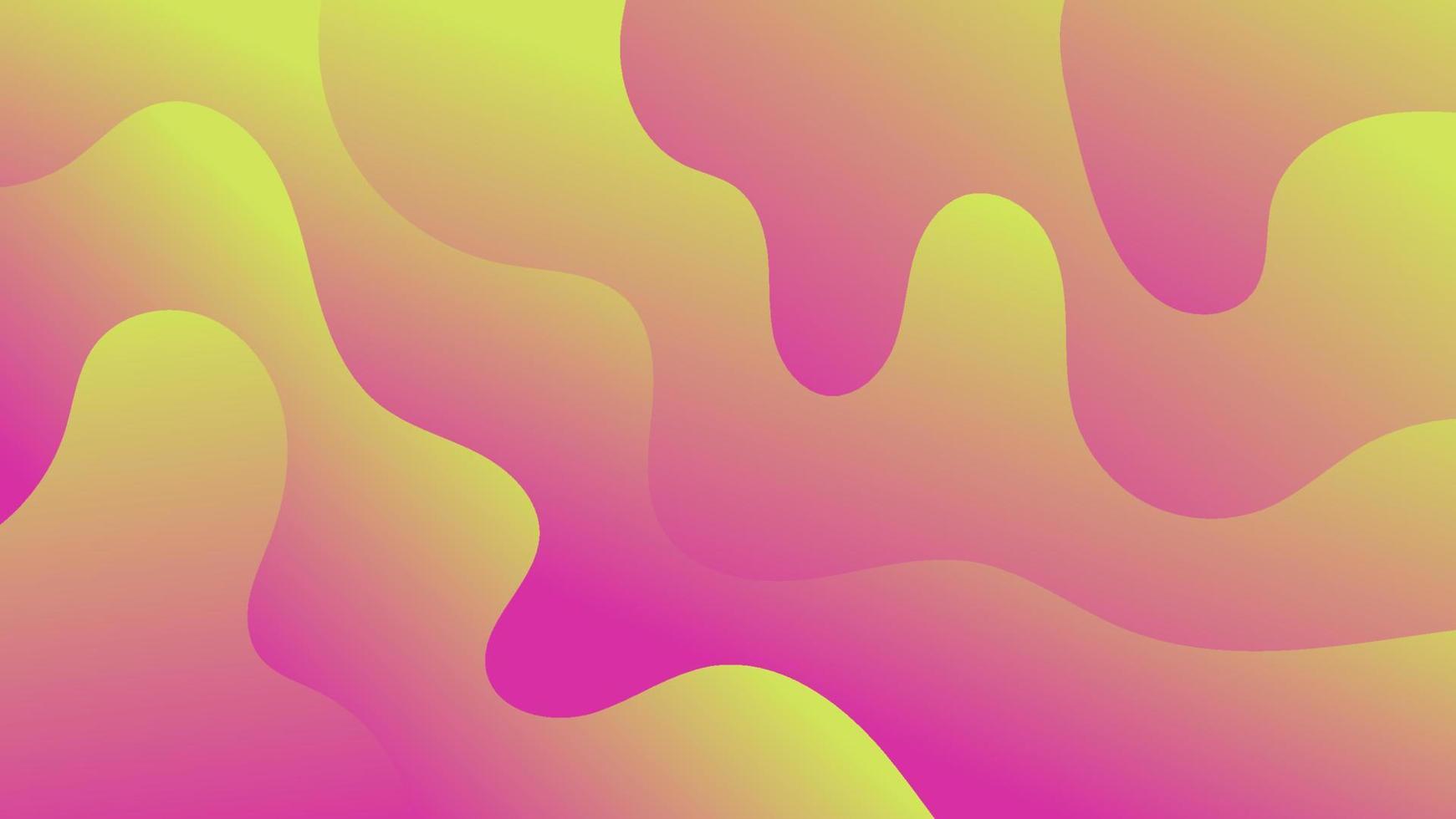 Pink And Yellow Abstract Background With Fluid Design Gradient