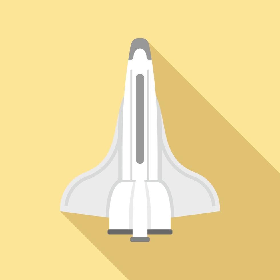 icono de nave espacial, estilo plano vector