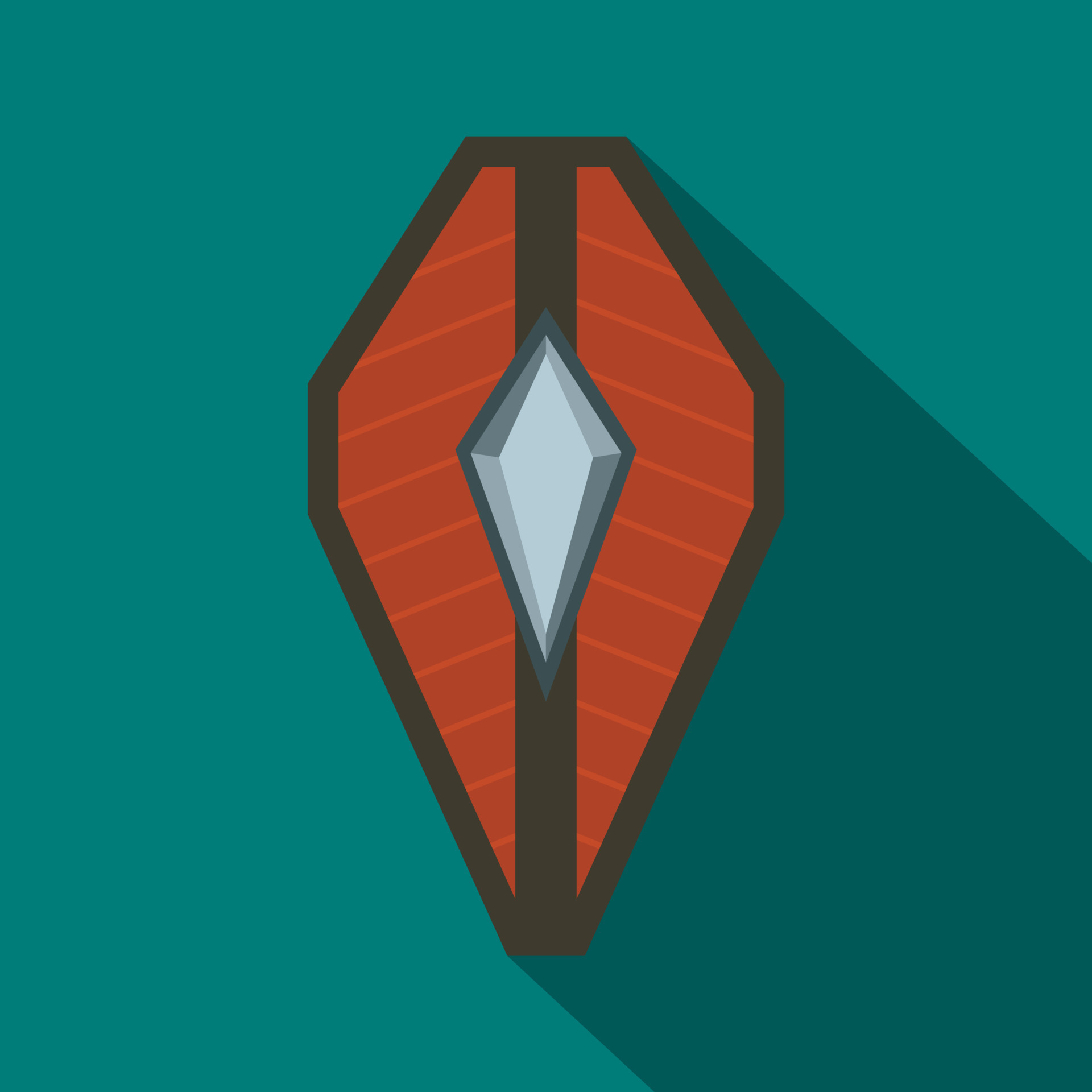 Shield icon, flat style 14462318 Vector Art at Vecteezy