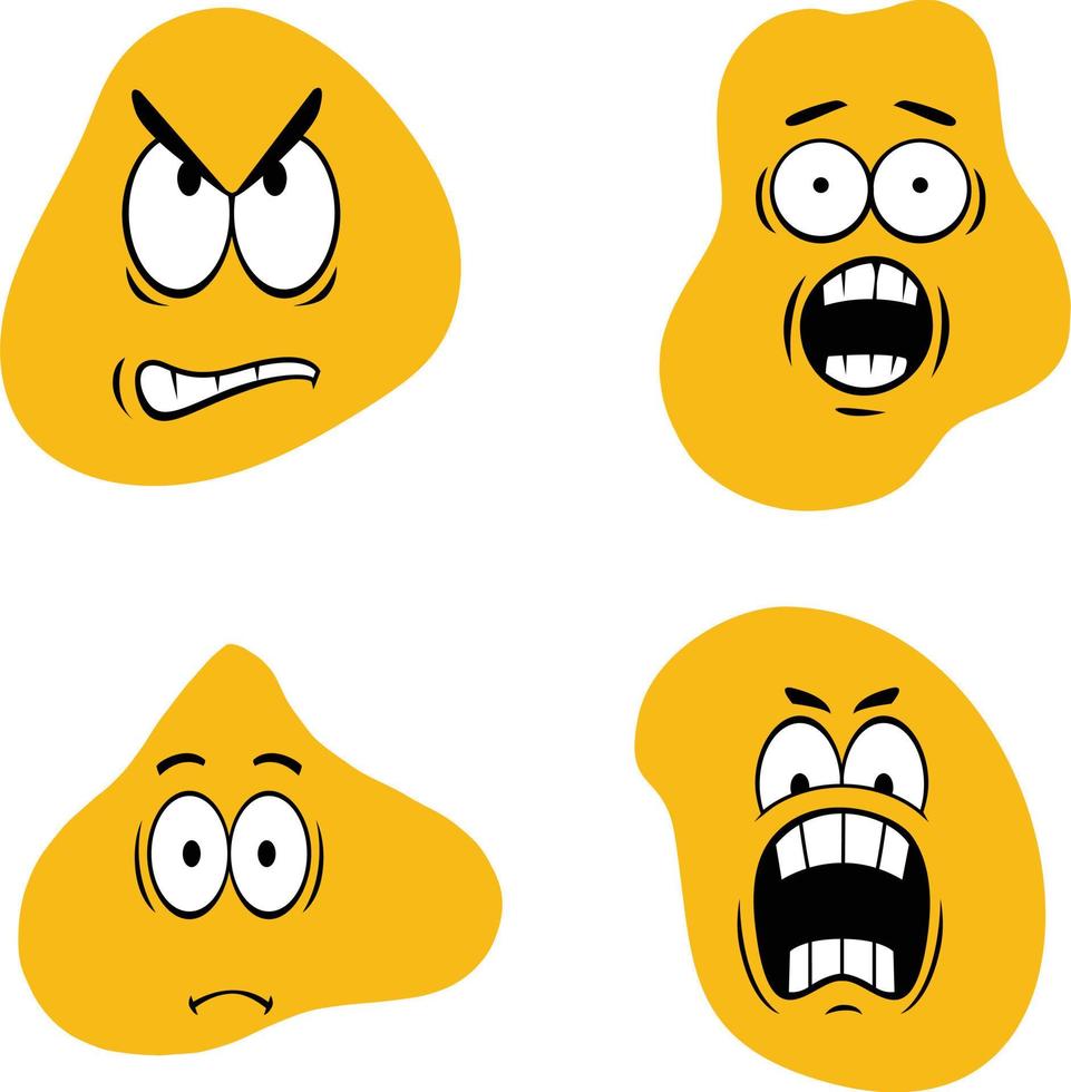 Emoji face illustration vector