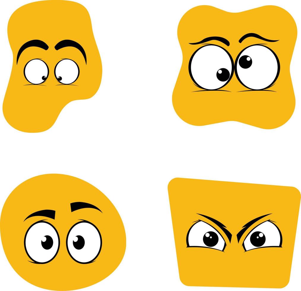 Emoji face illustration vector