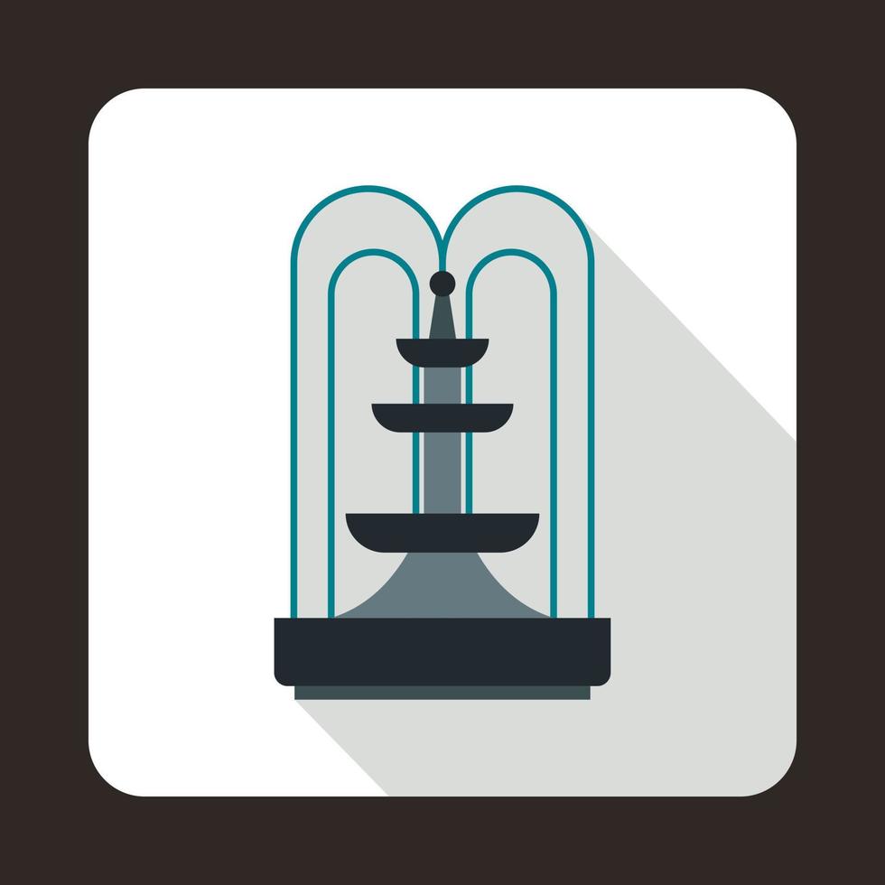 Fountain icon, flat style vector