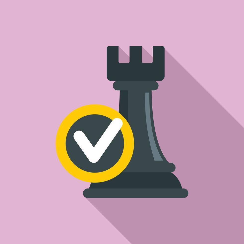 Logic decision icon, flat style vector