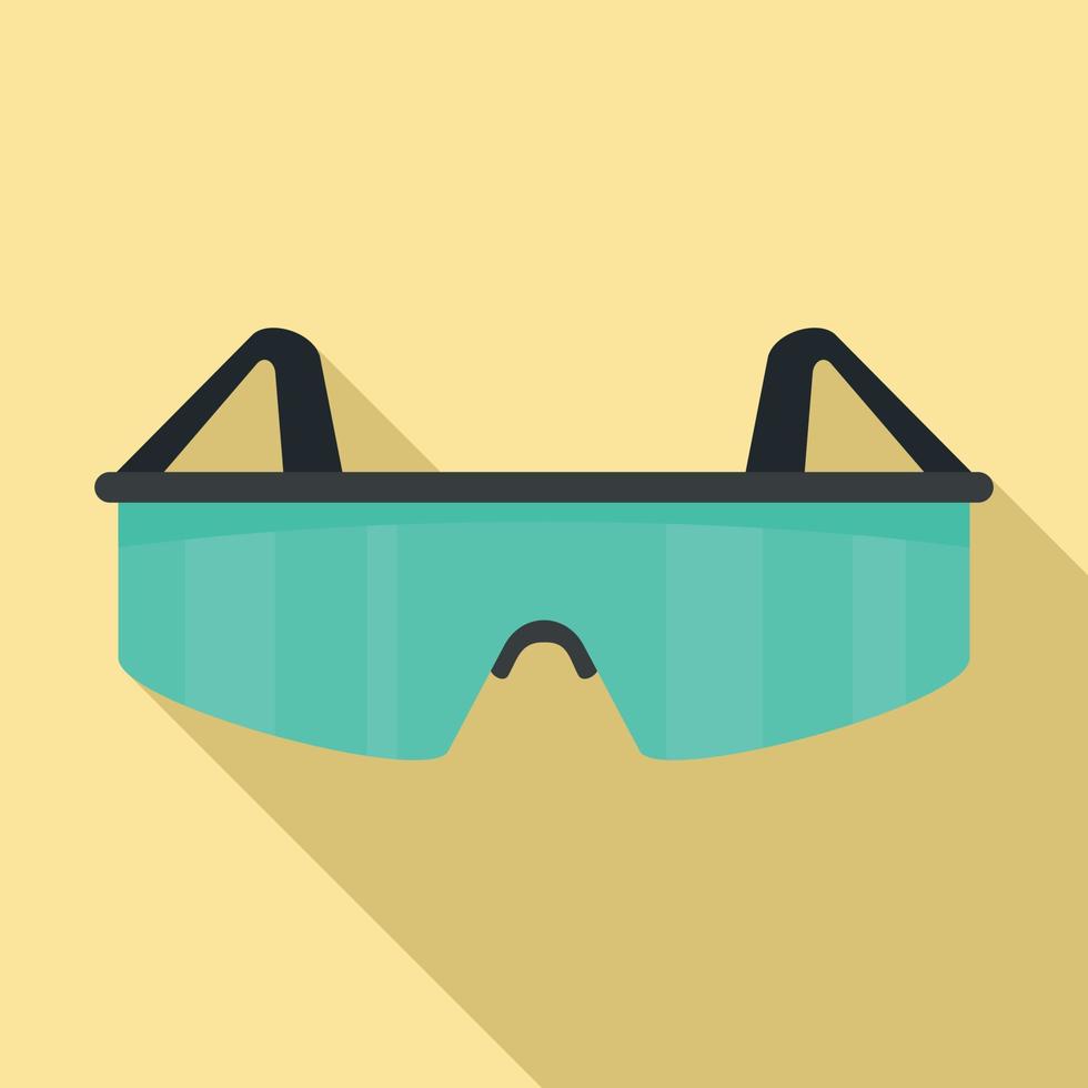 Golf glasses icon, flat style vector