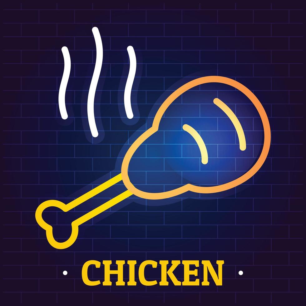 Chicken logo, flat style vector