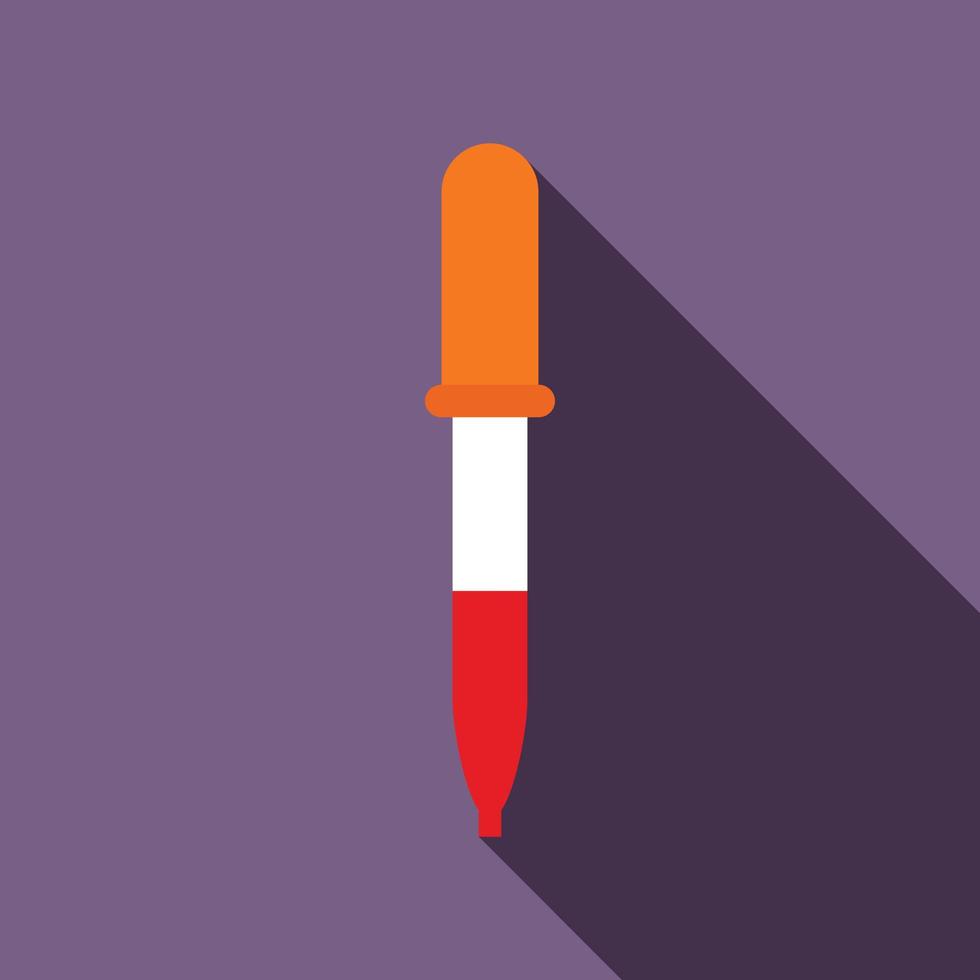 Pipette icon, flat style vector