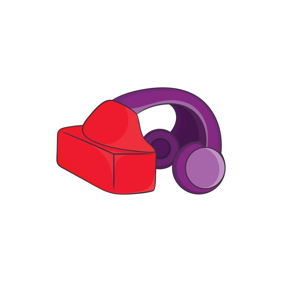 icono de auriculares vr en estilo de dibujos animados vector