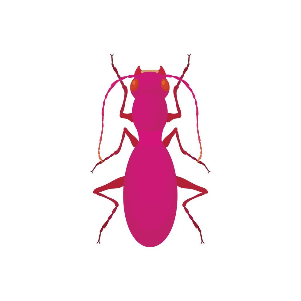 Bug icon, cartoon style vector