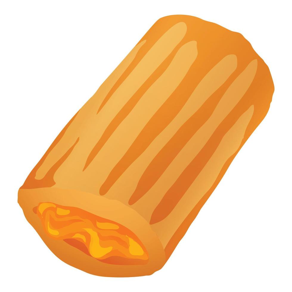 Orange jelly cookie icon, cartoon style vector