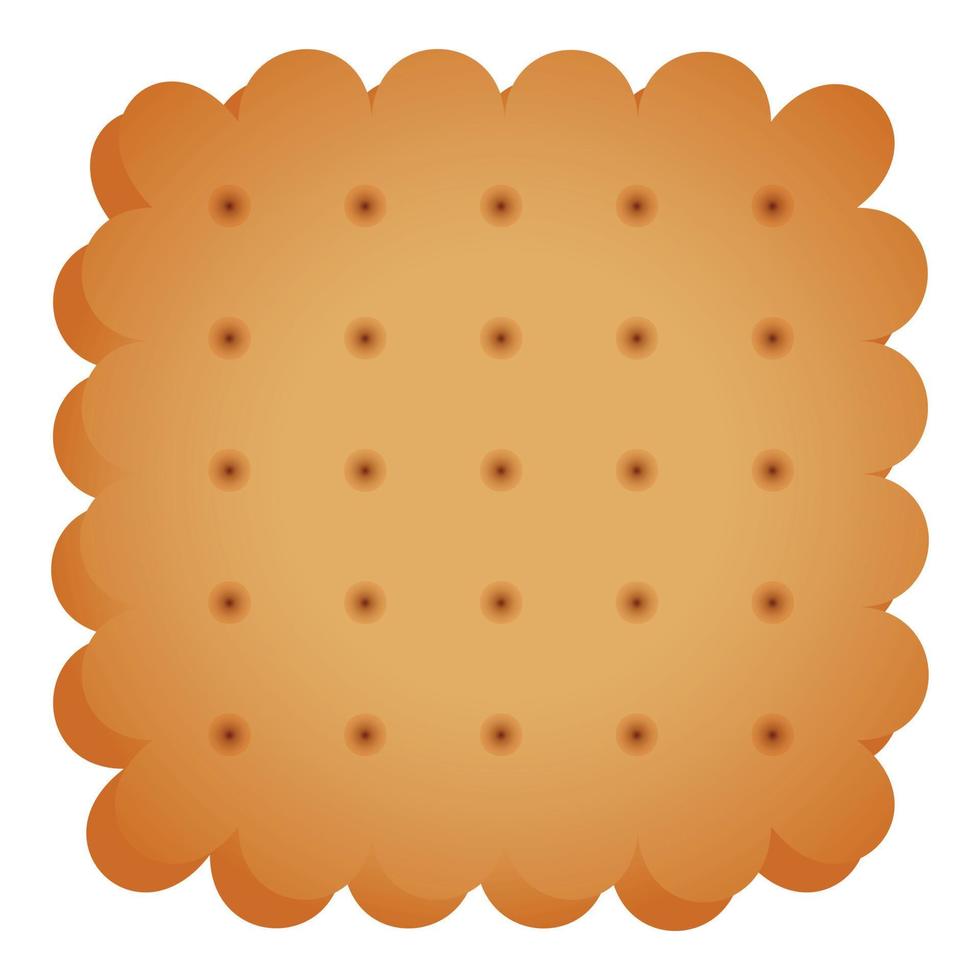Cracker cookie icon, cartoon style vector