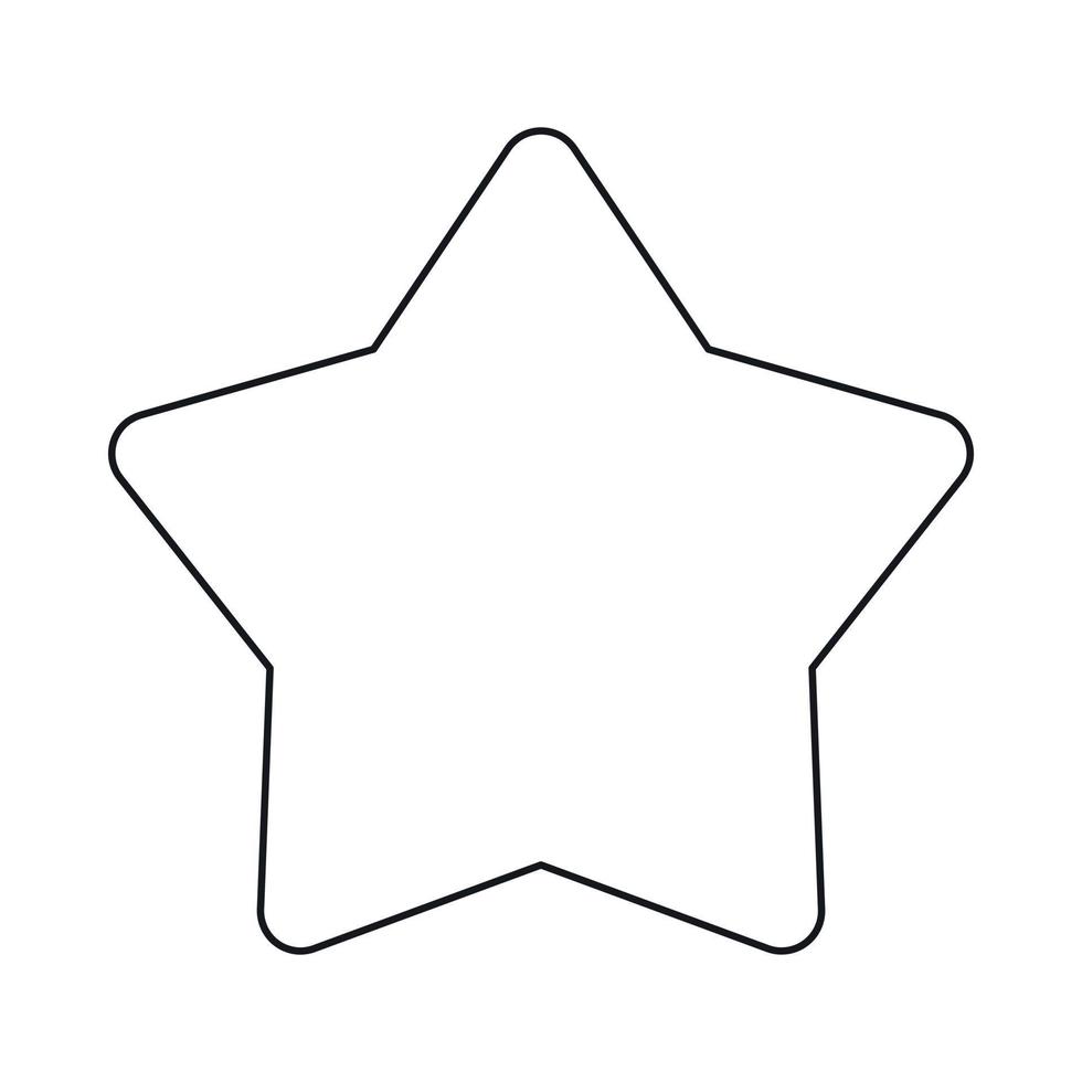 Star icon, outline style vector