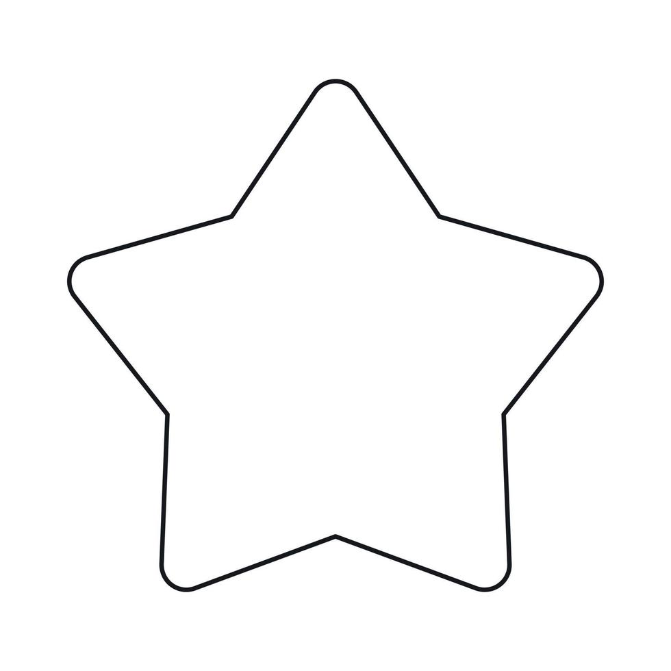 Star icon, outline style vector