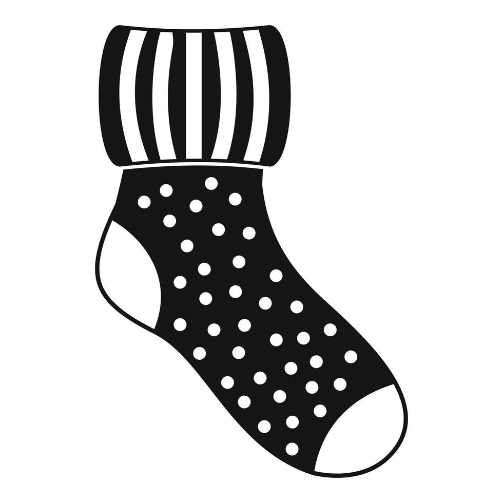Woolen sock icon, simple style vector
