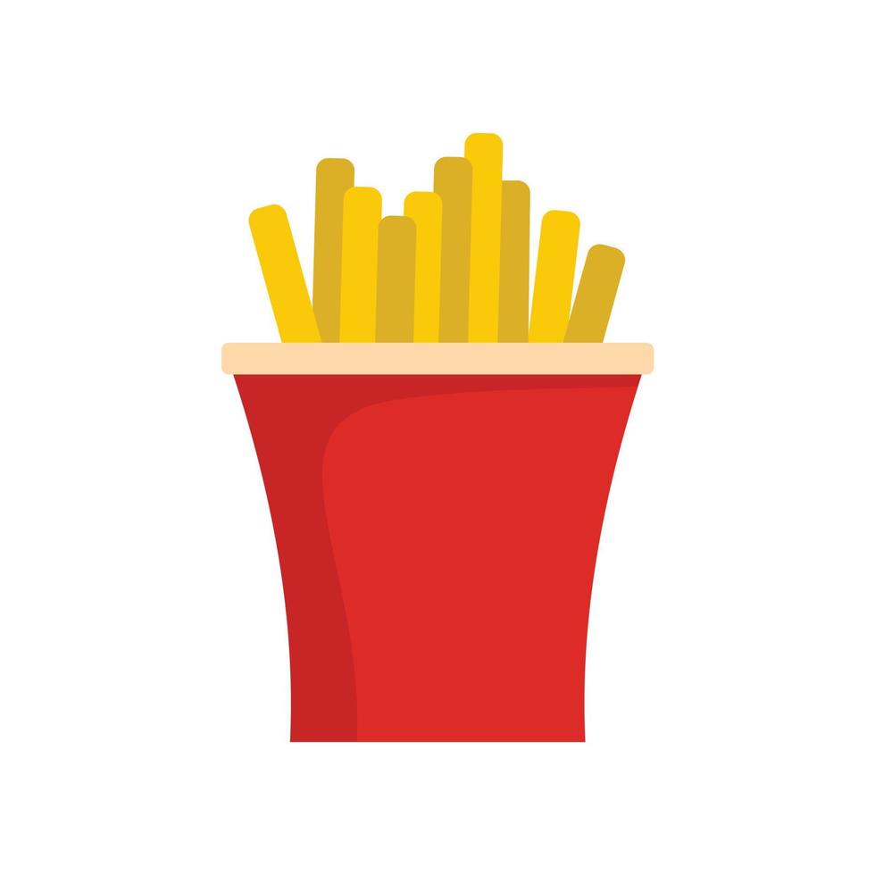 French fries icon, flat style vector