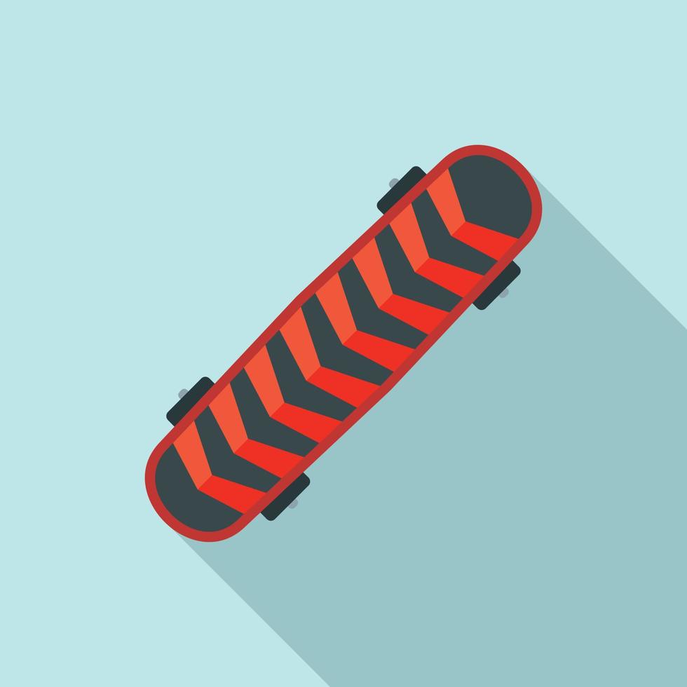 Extreme skateboard icon, flat style vector