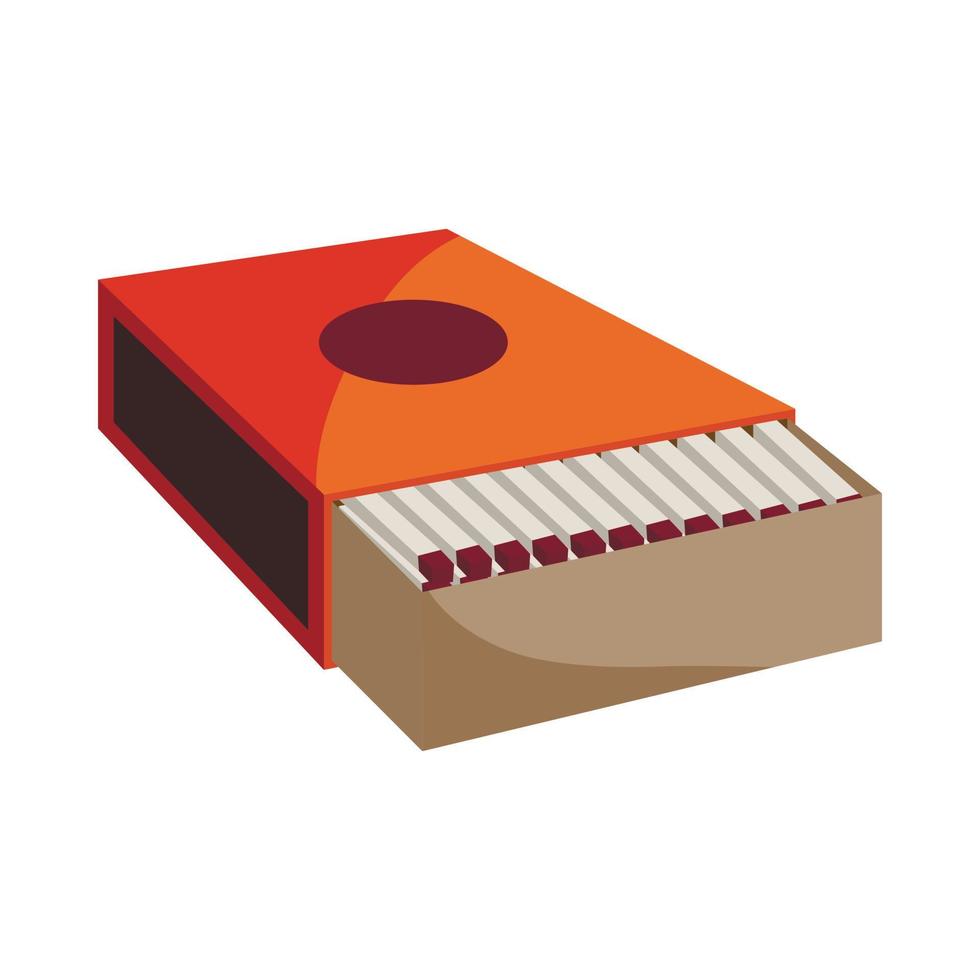 Box of matches icon, cartoon style vector