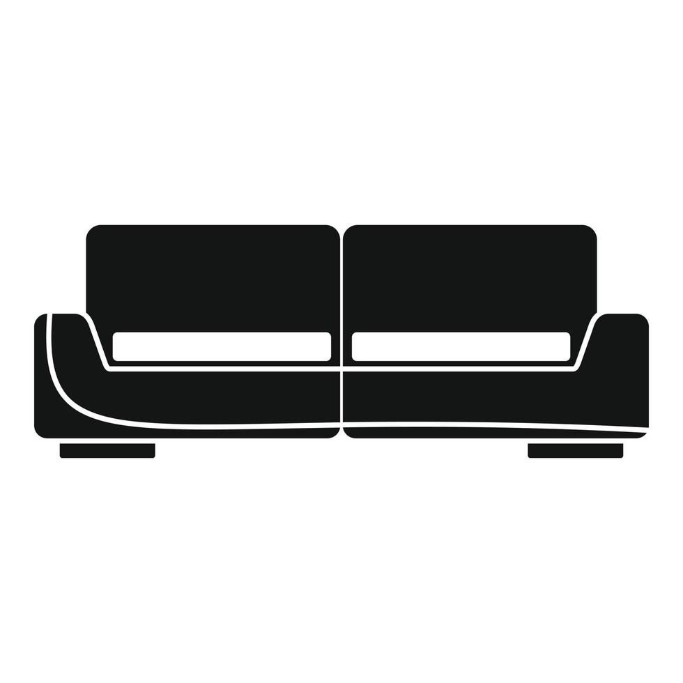 Modern sofa icon, simple style vector