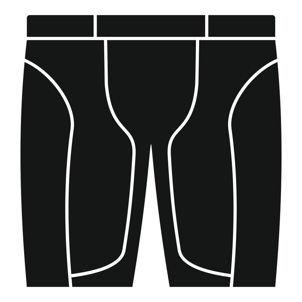 icono de pantalones cortos de bicicleta, estilo simple vector