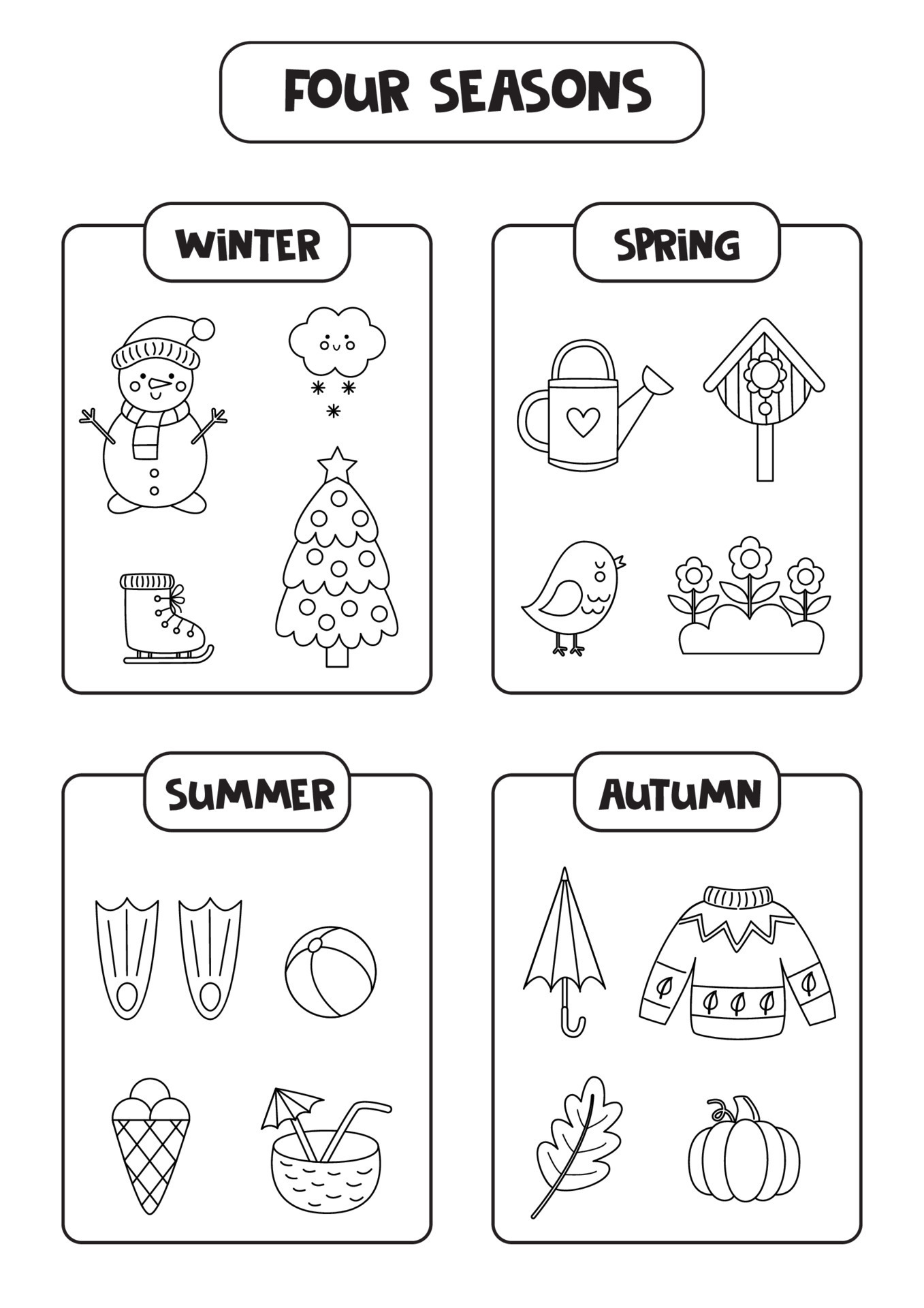 learning-four-seasons-for-kids-black-and-white-educational-worksheet
