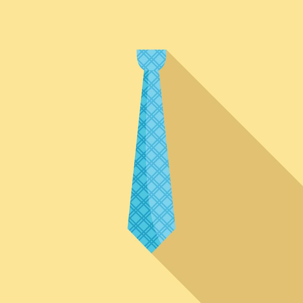 icono de corbata azul, estilo plano vector