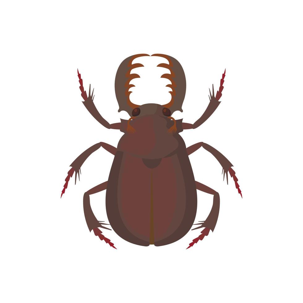 Bug icon, cartoon style vector