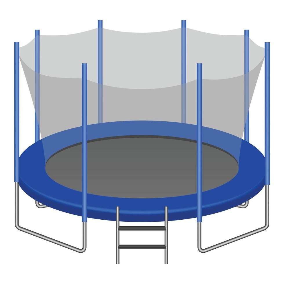 Home trampoline icon, realistic style vector