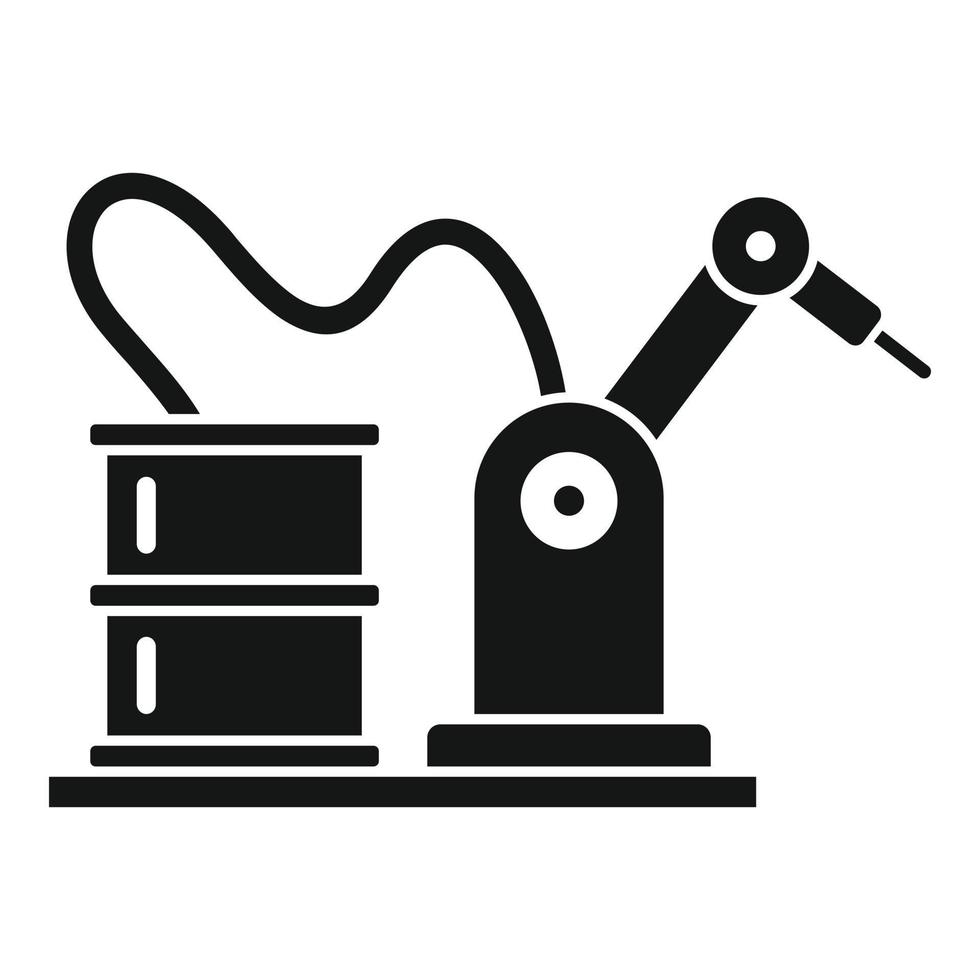 Car factory robot icon, simple style vector