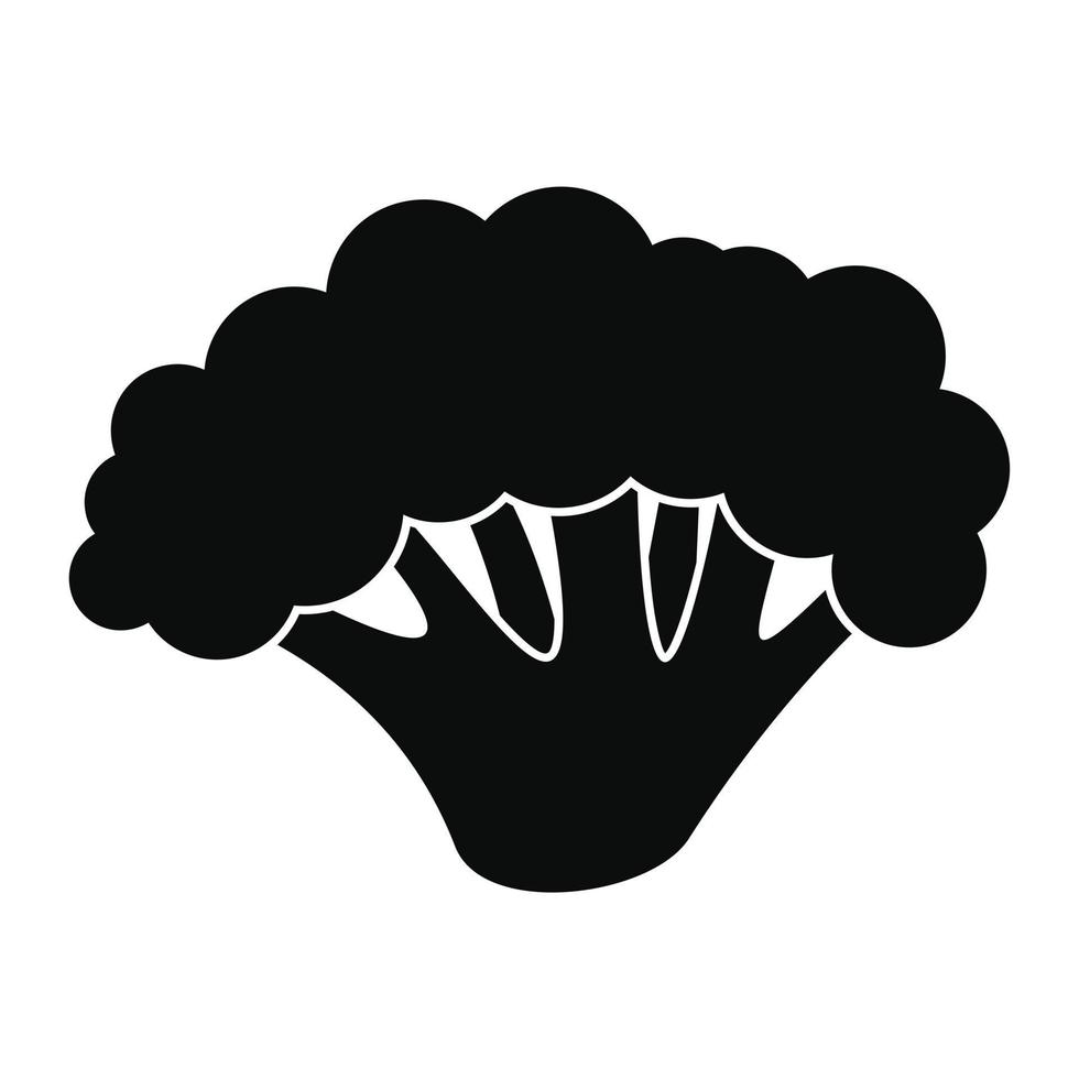 Fresh broccoli icon, simple style vector